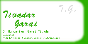 tivadar garai business card
